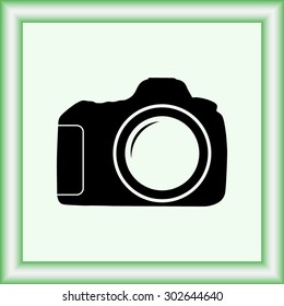 Photo camera sign icon, vector illustration. Flat design style 