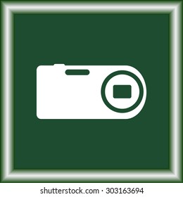 Photo camera sign icon, vector illustration. Flat design style 