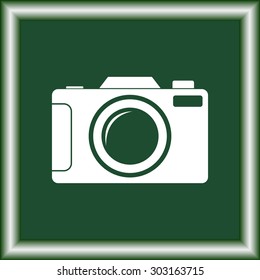 Photo camera sign icon, vector illustration. Flat design style 