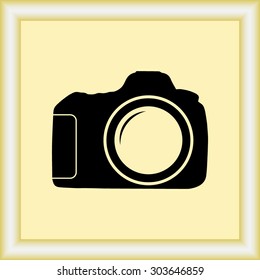 Photo camera sign icon, vector illustration. Flat design style 