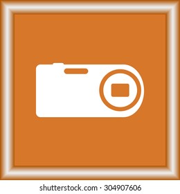 Photo camera sign icon, vector illustration. Flat design style 