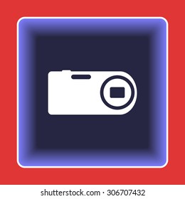 Photo camera sign icon, vector illustration. Flat design style 