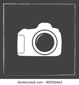 Photo camera sign icon, vector illustration. Flat design style 