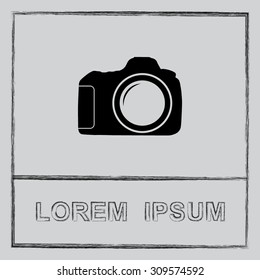 Photo camera sign icon, vector illustration. Flat design style 