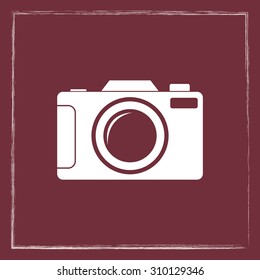 Photo camera sign icon, vector illustration. Flat design style 