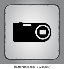 Photo camera sign icon, vector illustration. Flat design style 