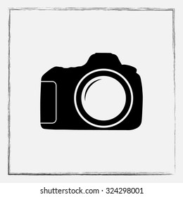 Photo camera sign icon, vector illustration. Flat design style 