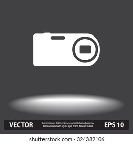 Photo camera sign icon, vector illustration. Flat design style 
