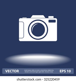 Photo camera sign icon, vector illustration. Flat design style 