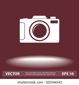 Photo camera sign icon, vector illustration. Flat design style 