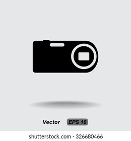 Photo camera sign icon, vector illustration. Flat design style 