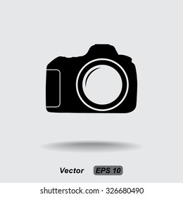 Photo camera sign icon, vector illustration. Flat design style 
