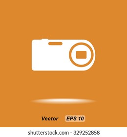 Photo camera sign icon, vector illustration. Flat design style 