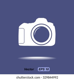Photo camera sign icon, vector illustration. Flat design style 