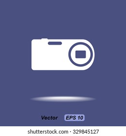 Photo camera sign icon, vector illustration. Flat design style 