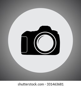Photo camera sign icon, vector illustration. Flat design style 
