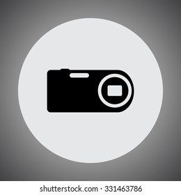 Photo camera sign icon, vector illustration. Flat design style 