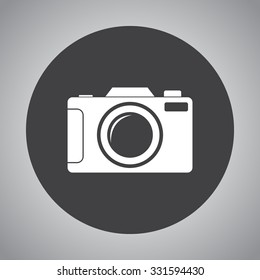 Photo camera sign icon, vector illustration. Flat design style 
