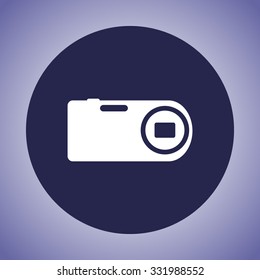 Photo camera sign icon, vector illustration. Flat design style 