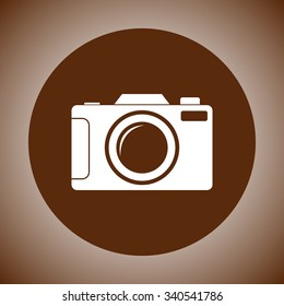 Photo camera sign icon, vector illustration. Flat design style 