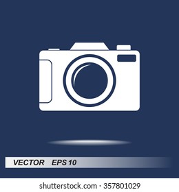 Photo camera sign icon, vector illustration. Flat design style 