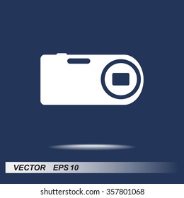 Photo camera sign icon, vector illustration. Flat design style 