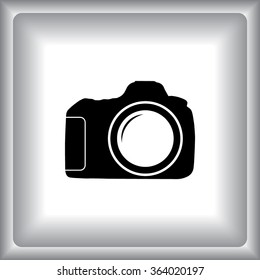 Photo camera sign icon, vector illustration. Flat design style 