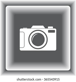 Photo camera sign icon, vector illustration. Flat design style 