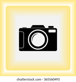 Photo camera sign icon, vector illustration. Flat design style 