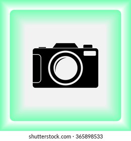 Photo camera sign icon, vector illustration. Flat design style 