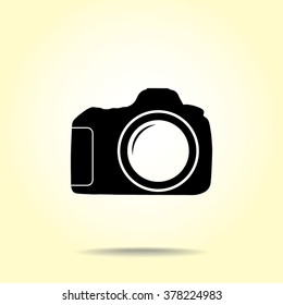 Photo camera sign icon, vector illustration. Flat design style 