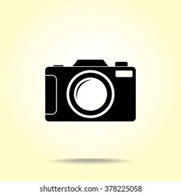 Photo camera sign icon, vector illustration. Flat design style 