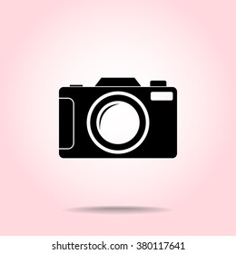 Photo camera sign icon, vector illustration. Flat design style 