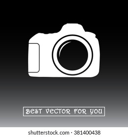 Photo camera sign icon, vector illustration. Flat design style 