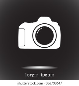 Photo camera sign icon, vector illustration. Flat design style 