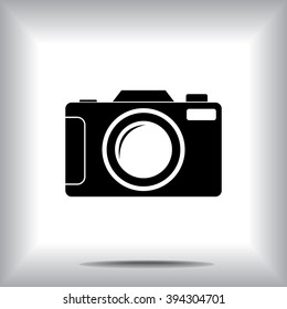 Photo camera sign icon, vector illustration. Flat design style 