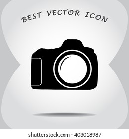 Photo camera sign icon, vector illustration. Flat design style 