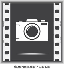 Photo camera sign icon, vector illustration. Flat design style 