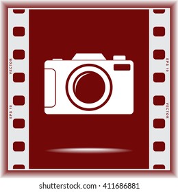 Photo camera sign icon, vector illustration. Flat design style 