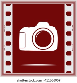 Photo camera sign icon, vector illustration. Flat design style 