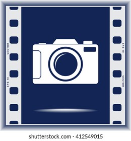 Photo camera sign icon, vector illustration. Flat design style 