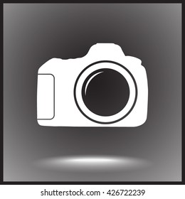 Photo camera sign icon, vector illustration. Flat design style 
