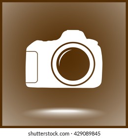 Photo camera sign icon, vector illustration. Flat design style 