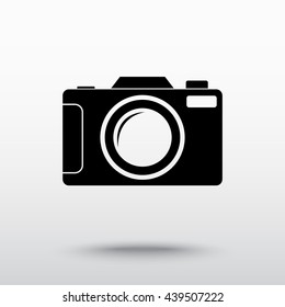 Photo camera sign icon, vector illustration. Flat design style 