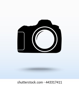 Photo camera sign icon, vector illustration. Flat design style 