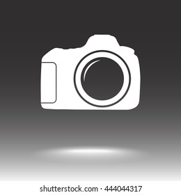 Photo camera sign icon, vector illustration. Flat design style 