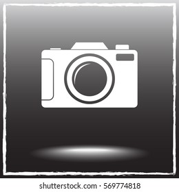 Photo camera sign icon, vector illustration. Flat design style 