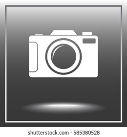 Photo camera sign icon, vector illustration. Flat design style 