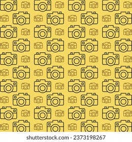 Photo camera sign repeating pattern beautiful vector illustration background
