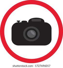 Photo camera sign, symbol, Vector illustration